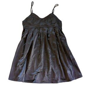 Brand New! Lucky Brand Black Satin Short Dress, size M